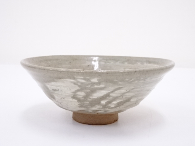 赤膚焼　刷毛目茶碗